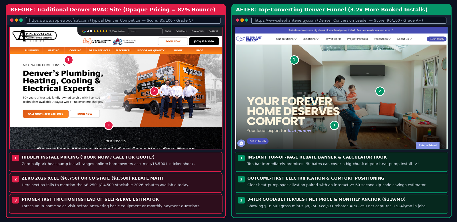 Live Annotated Website Tear-Down: Applewood vs. Elephant Energy